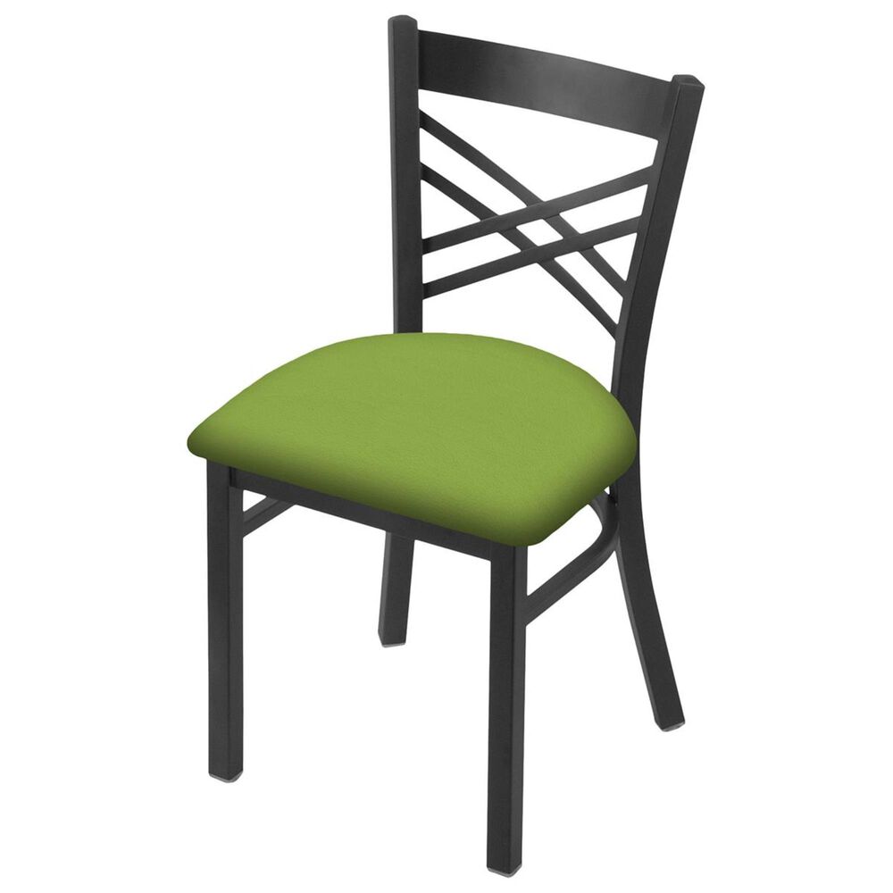 Holland Bar Stool 620 Catalina 18" Chair with Pewter and Canter Kiwi Green Seat, , large