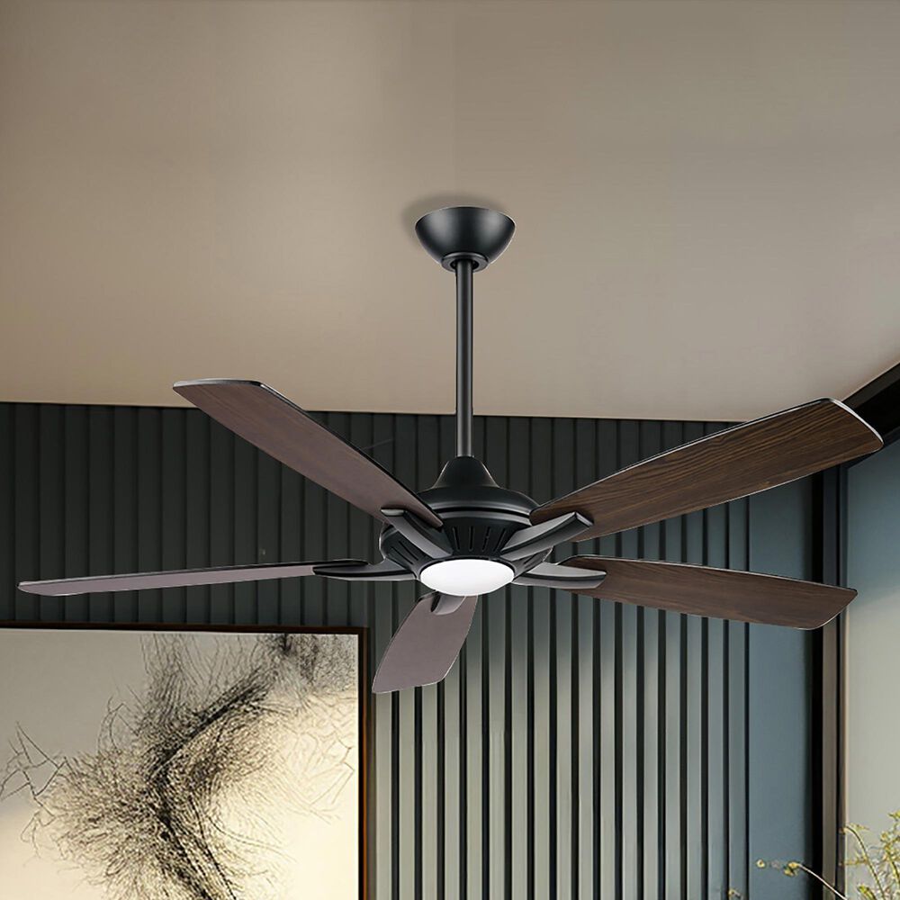 Minka-Aire Dyno 52" Ceiling Fan with Dark Walnut Blades in Coal, , large