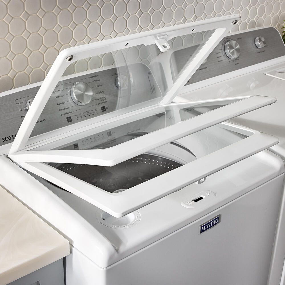 Maytag 4.7 Cu. Ft. Top Load Agitator Washer with Extra Power Cycle in White, , large