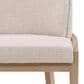 Blue Sun Designs Jacquelyn Dining Side Chair in Light Natural Finish and Beige Upholstery, , large