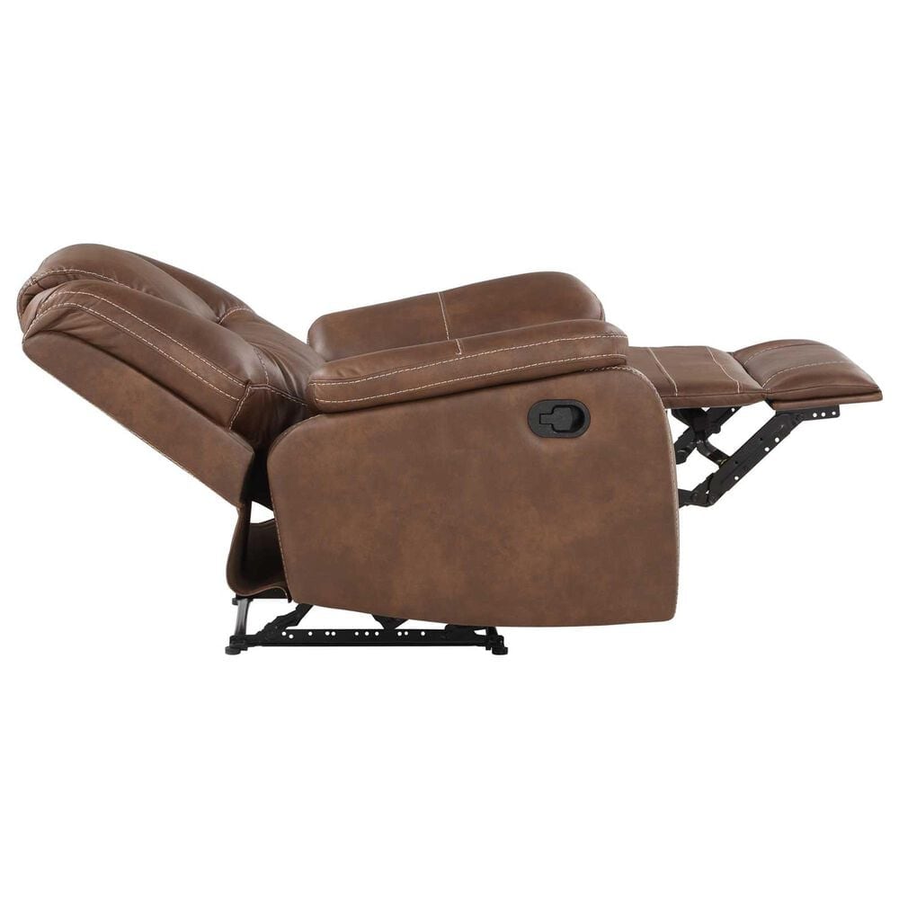 Steve Silver Katrine Manual Recliner in Chestnut Brown, , large