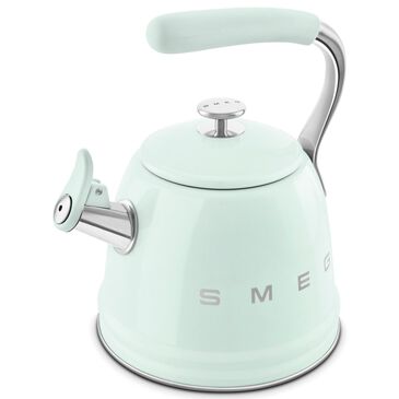 SMEG 2.3L Retro Style Electric Whistling Kettle in Pastel Green, , large
