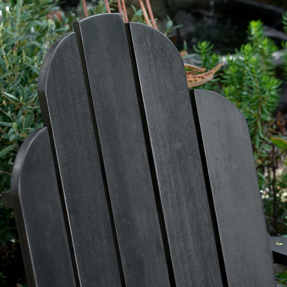 Linon Home Decor Adirondack Patio Chair in Black, , large