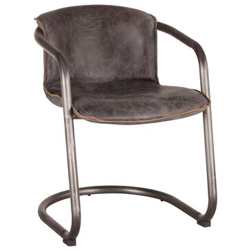 Home Trends & Design Portofino Leather Dining Chair in Antique Ebony, , large