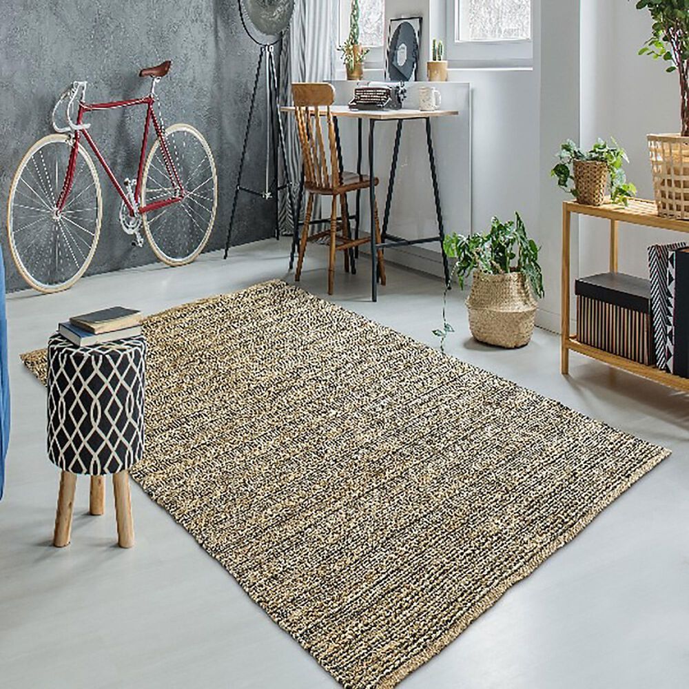 L&amp;R Resources Natural Fiber 7&#39;9&quot; x 9&#39;9&quot; Gray Area Rug, , large