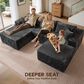 HOMLUX 108" Modular Sofa Set in Gray, , large