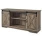 Walker Edison 58" Sliding Barn Door TV Stand in Grey Wash, , large