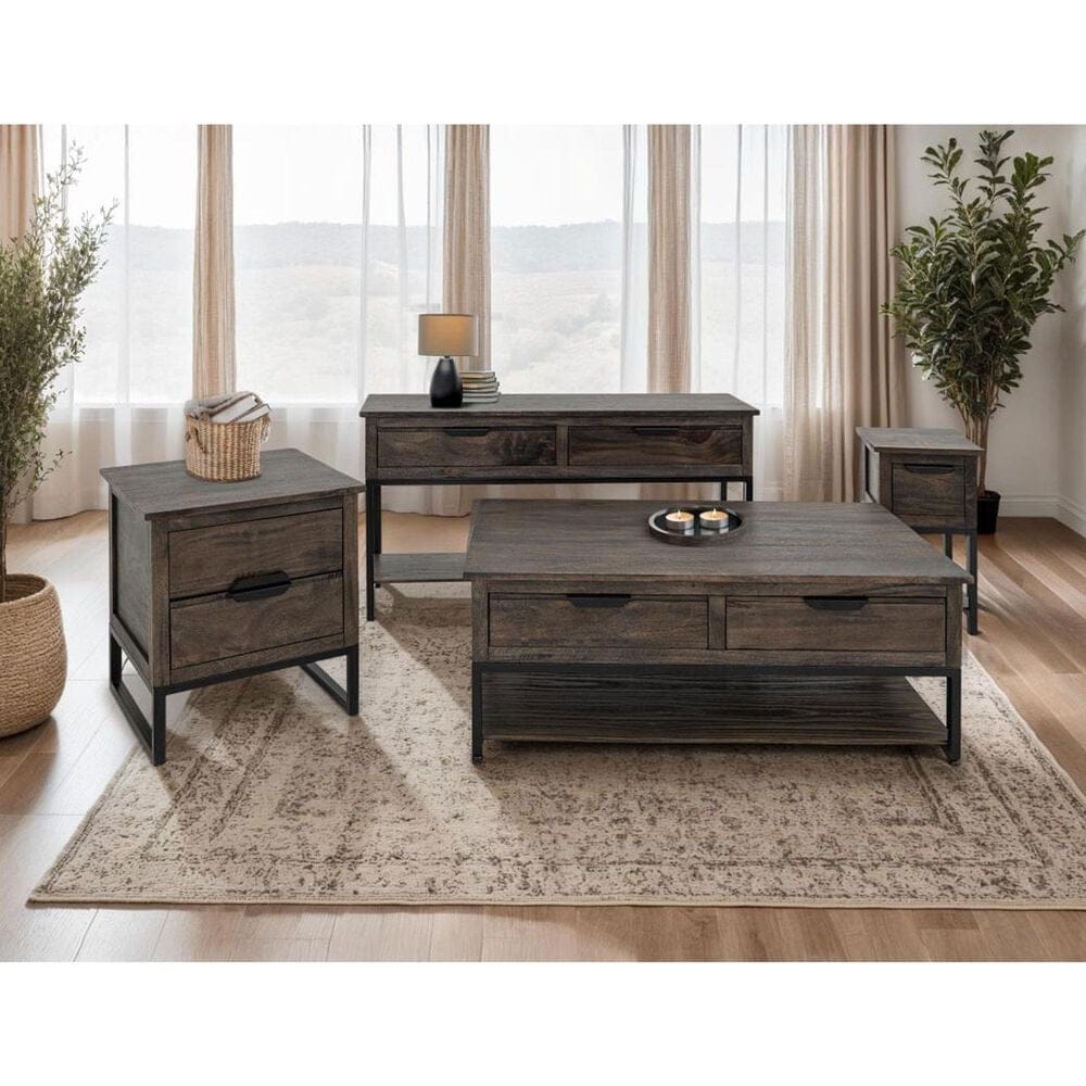 Fallridge Dark Mita End Table in Stained Dark, , large