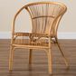Baxton Studio Murai Arm Chair in Natural Brown, , large