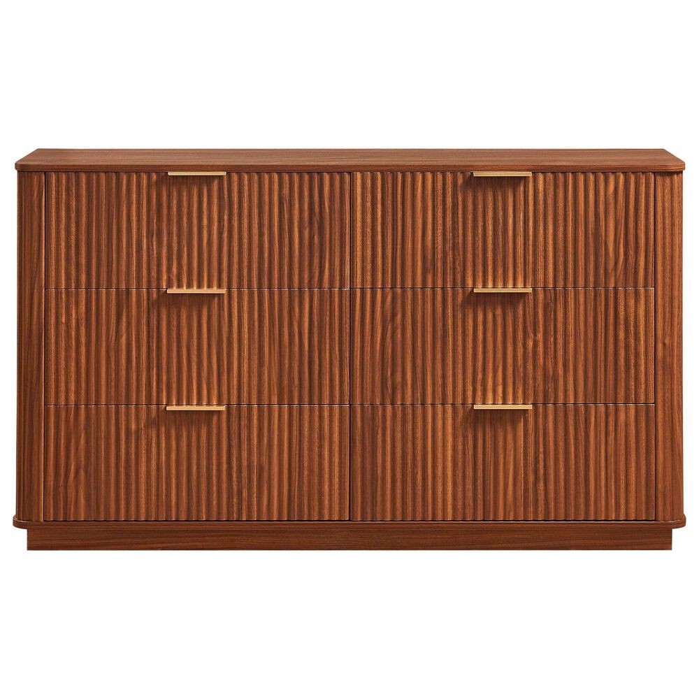 Hearth and Haven 6-Drawer Dresser in Walnut, , large