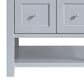 James Martin Vanities Breckenridge 30" Single Bathroom Vanity in Serenity Blue with 3 cm Ethereal Noctis Quartz Top and Rectangular Sink, , large