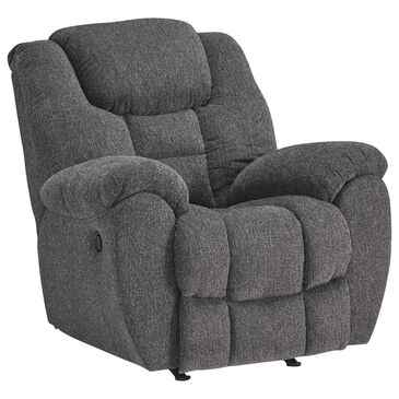 Ashley Foreside Manual Rocker Recliner in Charcoal, , large