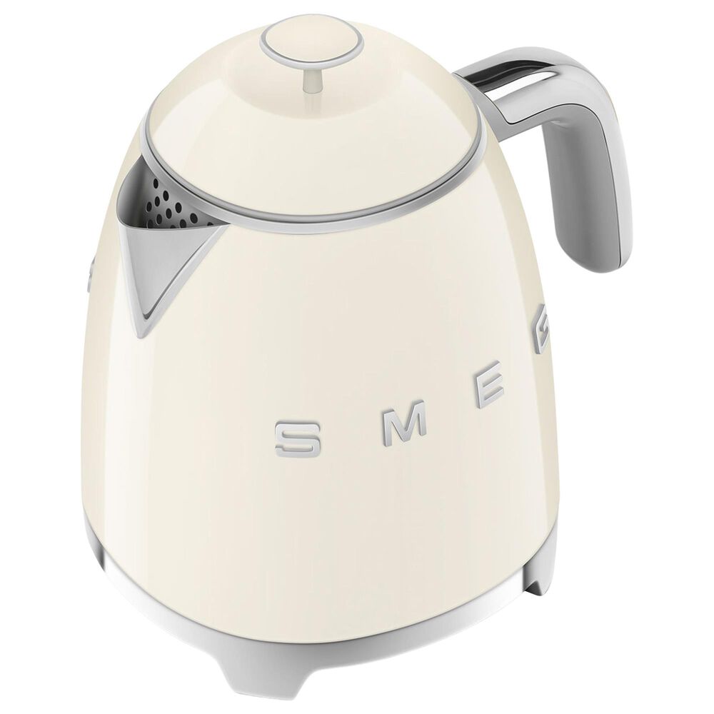 Smeg 3-Cup Stainless Steel Retro Style Mini Electric Kettle in Cream, , large