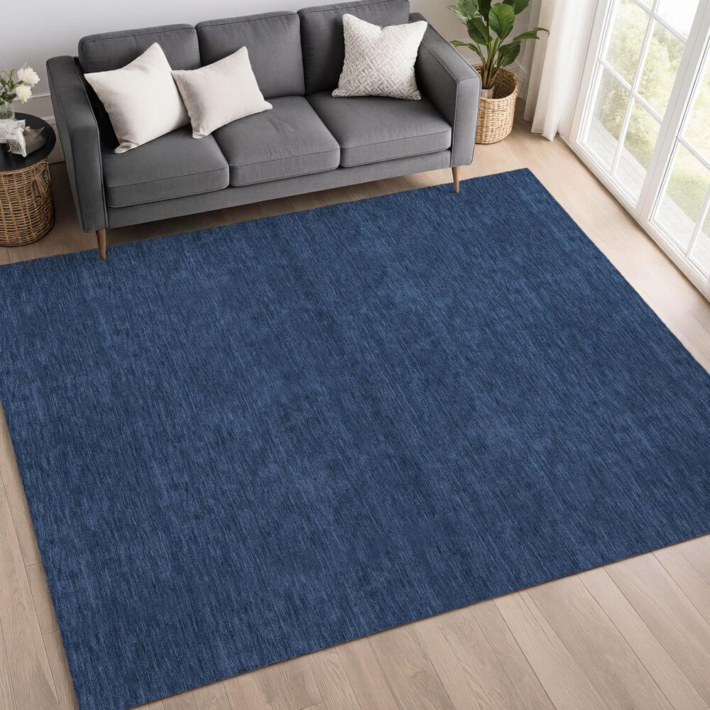Dalyn Rug Company Soft Essentials Solid Navy 5' x 7'6" Area Rug, , large
