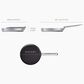 Joseph Joseph Space Steel 9.5" Non-Stick Frying Pan with Folding Handle in Stainless Steel, , large