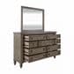 Belle Furnishings Americana Farmhouse 3 Piece Queen Sleigh Bedroom Set in Dusty Taupe and Black, , large