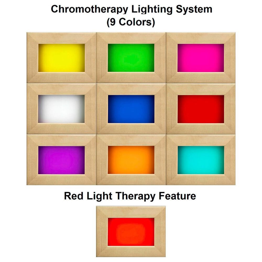 EZlife Llumeneres 2-Person Full Spectrum Nero Zero EMF Far IR Sauna in Natural Hemlock, , large