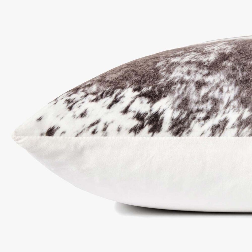 Loloi 22&quot; Square Indoor/Outdoor Throw Pillow in Mocha and White, , large