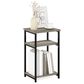 HOMLUX 3-Tier End Table with Open Shelf Storage Display in French Oak, , large