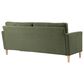 Lifestyle Solutions Langford Stationary Velvet Sofa in Olive, , large