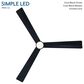 Minka-Aire Simple 52" Indoor/Outdoor Ceiling Fan with LED Light in Coal Black, , large