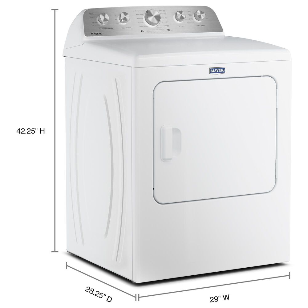 Maytag 7 Cu. Ft. Front Load Gas Dryer with Pet Pro Option in White, , large