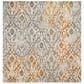 Safavieh Madison MAD608K 4" Square Cream and Orange Area Rug, , large