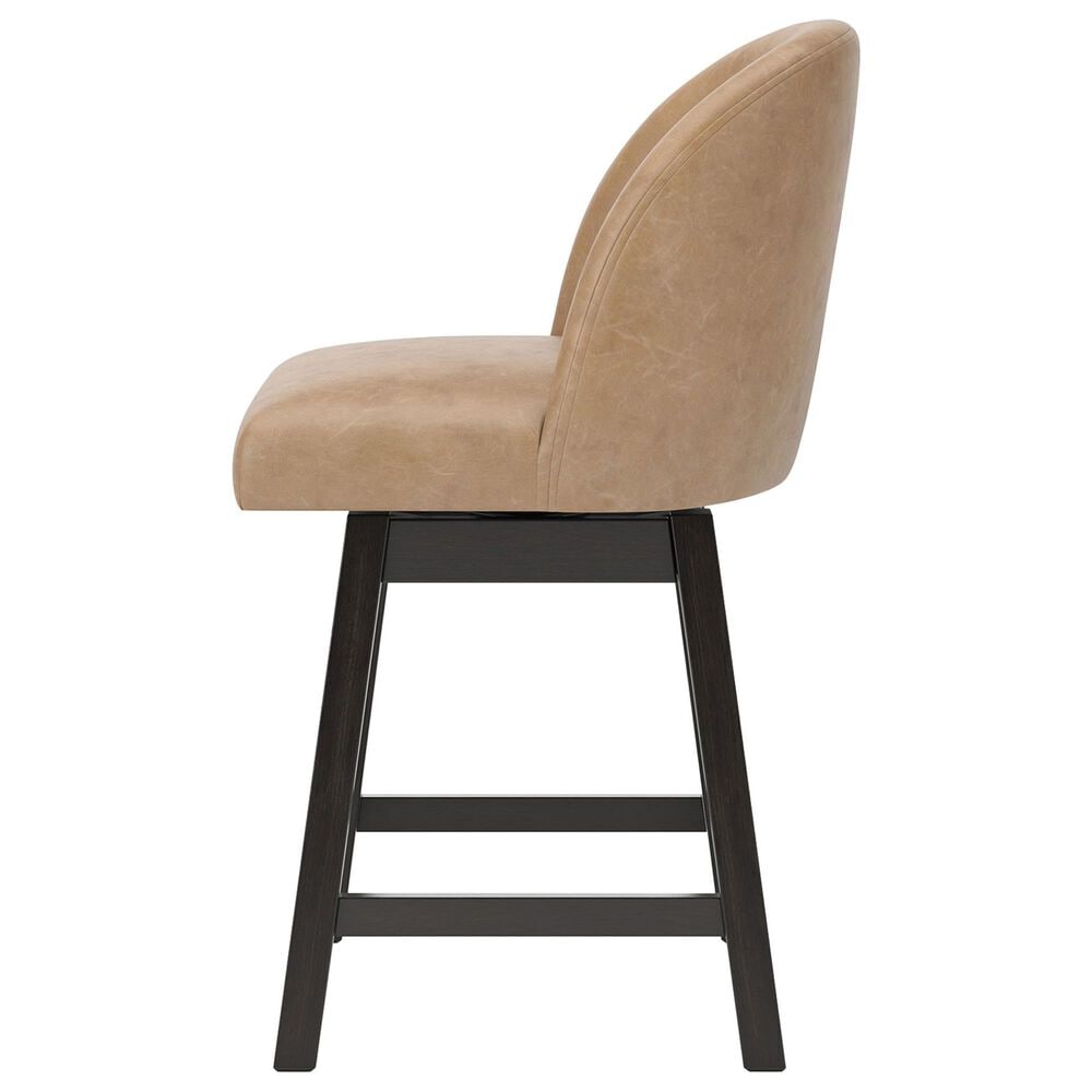 Ashley Neymorton 24.13" Swivel Counter Stool in Dark Grayish Brown, , large