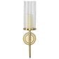 Maple and Jade 23" Single Indoor/Outdoor Wall Mount Candle Holder in Polished Gold and Clear, , large