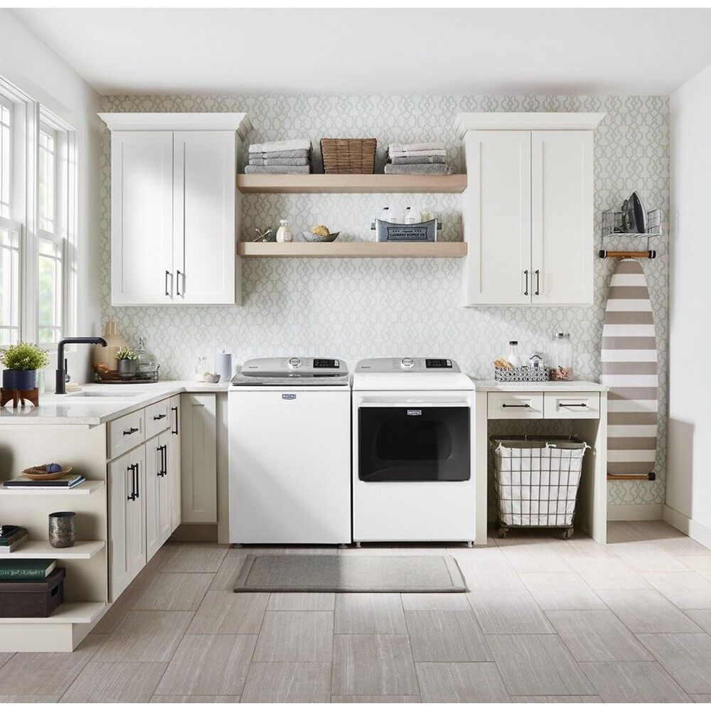 Maytag 7.4 Cu. Ft. Front Load Electric Dryer Smart Capable with Extra Power Button in White, , large