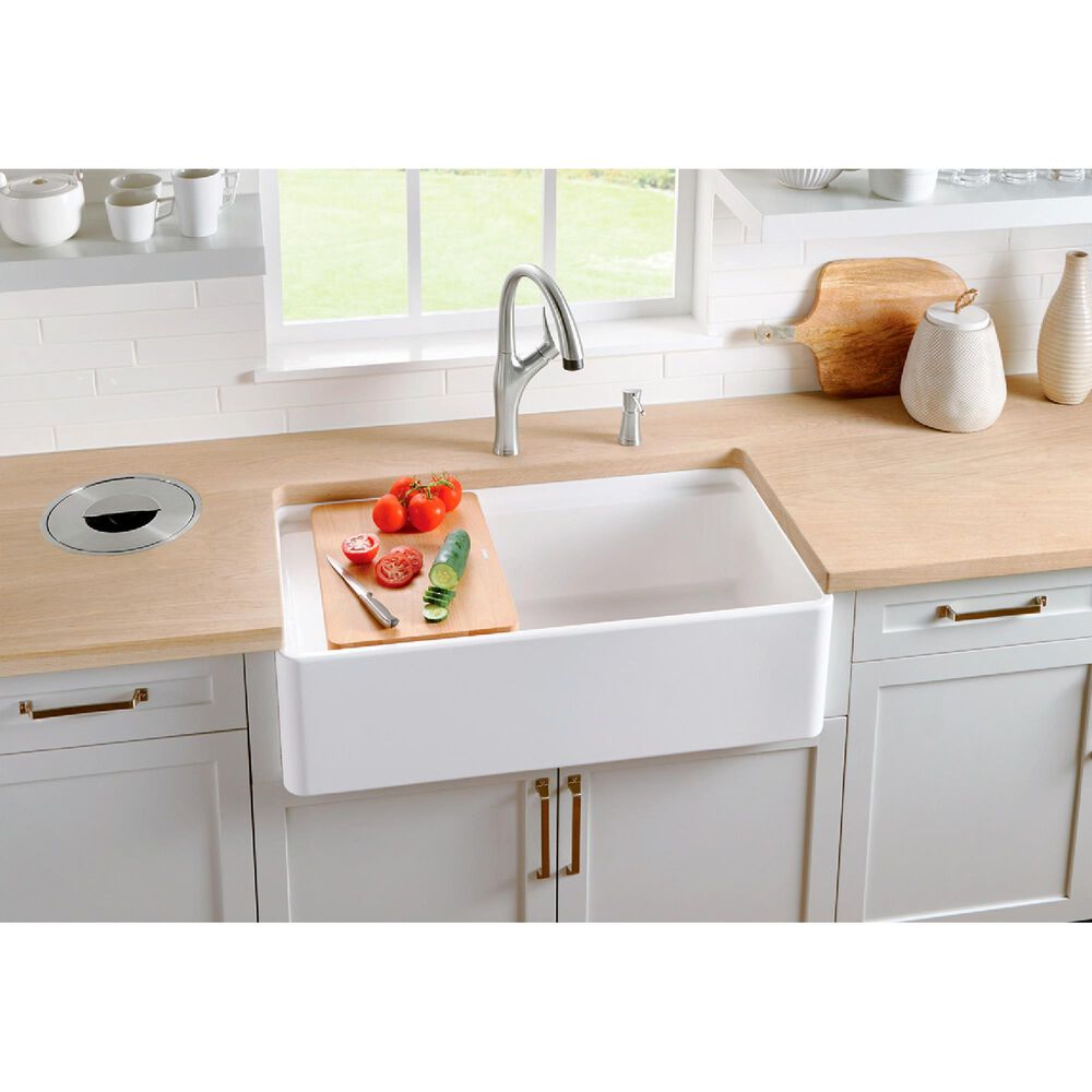 Blanco Profina 36&quot; Apron Single Bowl Farmhouse Sink in White, , large