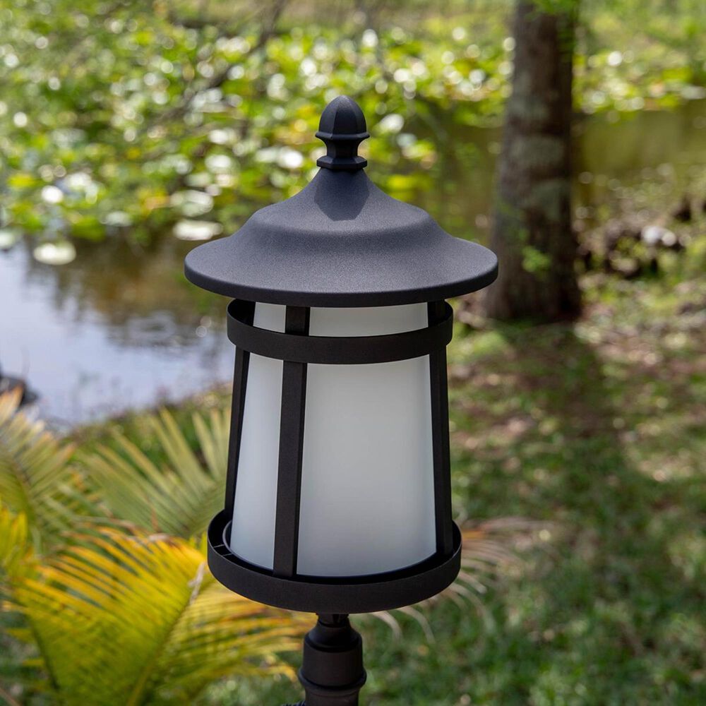 Kenroy Portable Post 1-Light Lantern in Black, , large