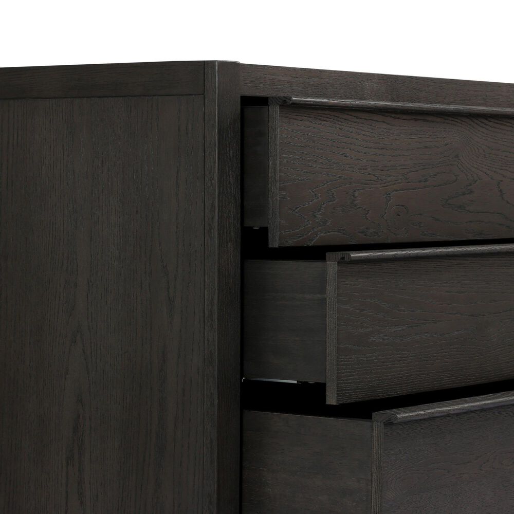 Four Hands Aramis 6 Drawer Dresser Only in Smoked Black Resawn, , large