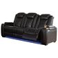 Signature Design by Ashley Party Time Power Reclining Sofa with Power Headrest in Midnight, , large