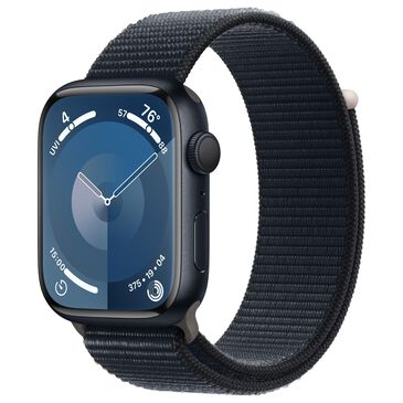 Apple Watch Series 9 GPS 45mm Midnight Aluminum Case with Midnight Sport Loop, , large