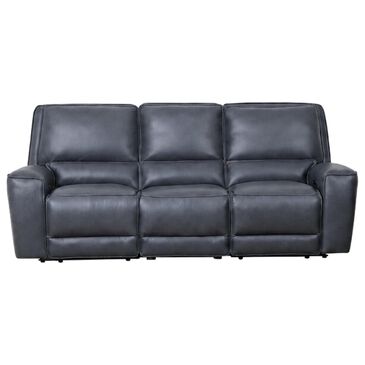 Oxford Furniture Zero Gravity Power Reclining Console Sofa with Power Headrests in Ajax Indigo, , large