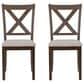 Linon Home Decor Warren X-Back Side Chair in Warm Brown (Set of 2), , large