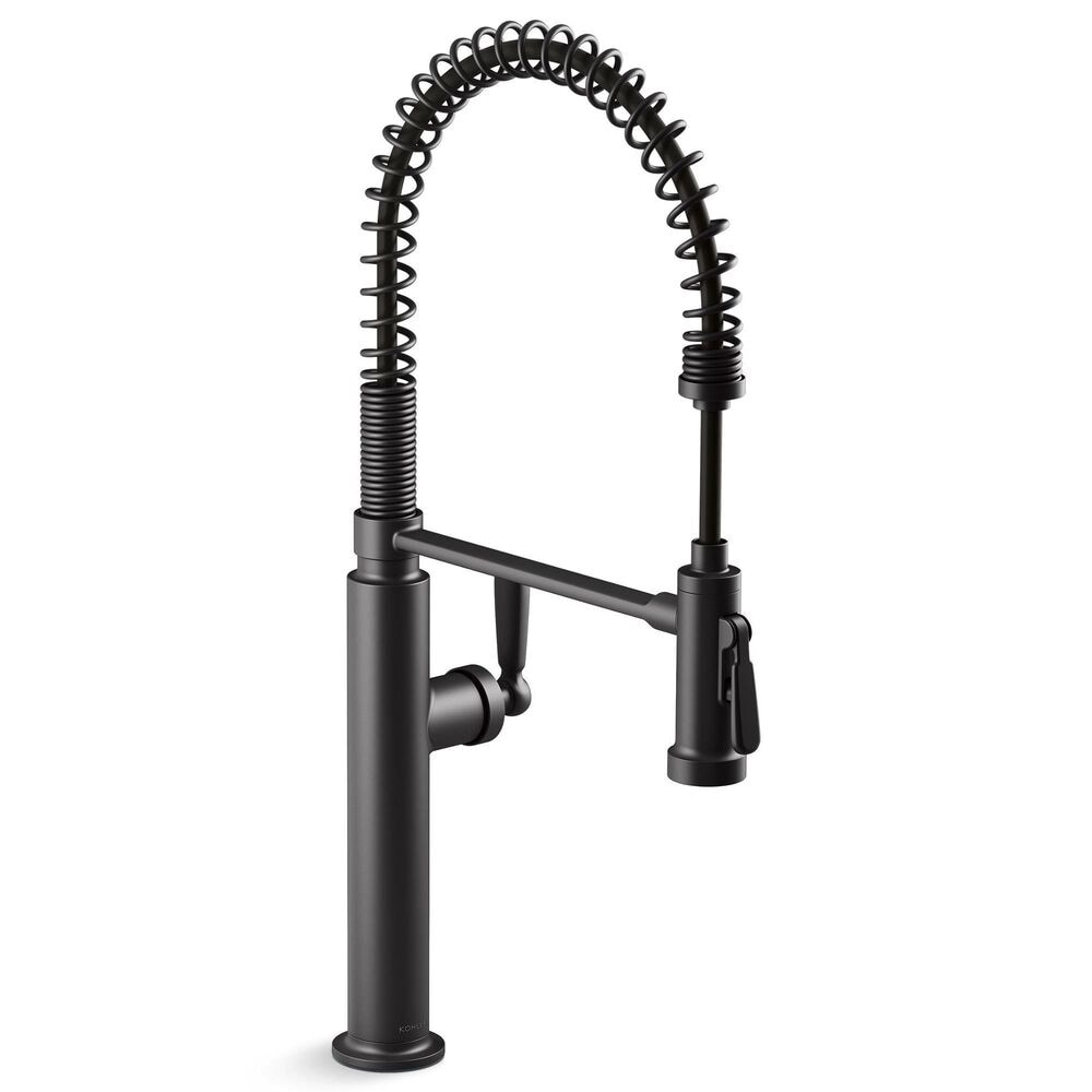Kohler Edalyn Semi-Professional Kitchen Sink Faucet in Matte Black, , large