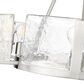 Golden Lighting Aenon 6-Light Wide Chandelier with Hammered Water Glass Shade in Pewter, , large