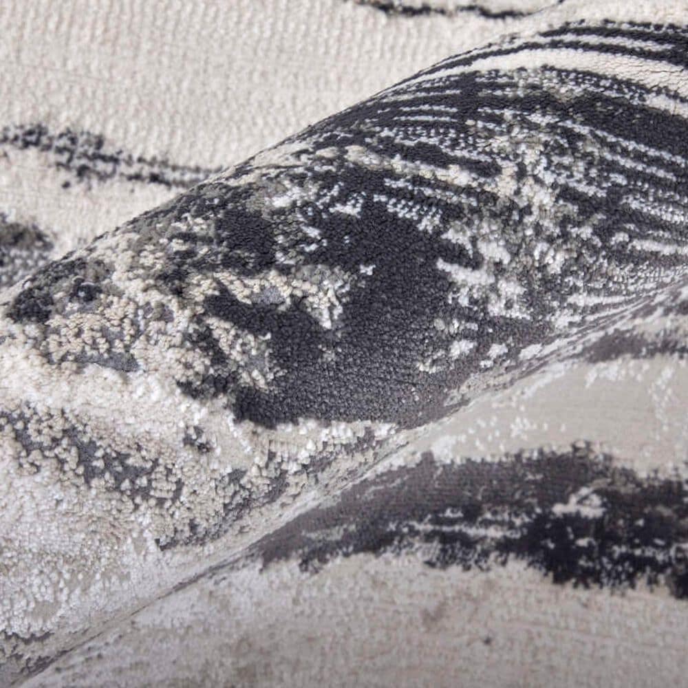 Feizy Prasad Ivory and Charcoal 10' x 13'2" Area Rug, , large