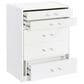Pacific Landing Danbury 3-Drawer Makeup Vanity Set in White High Gloss, , large