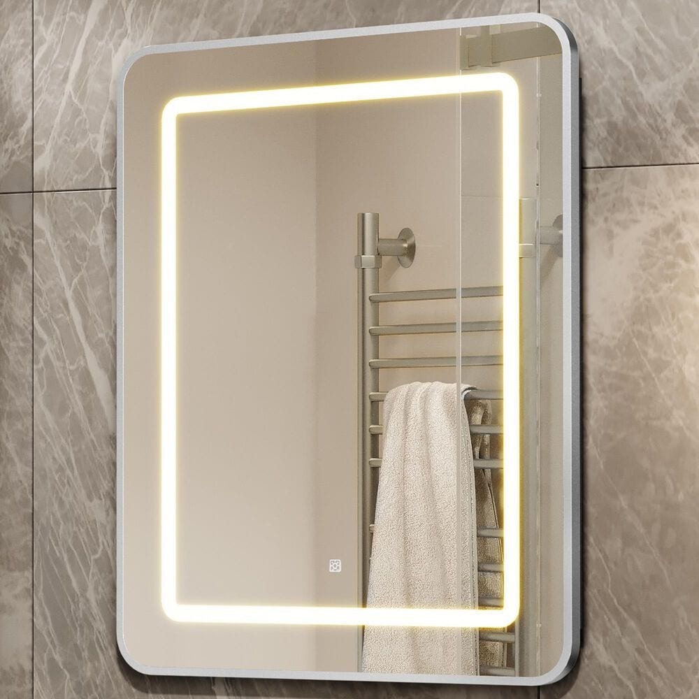 HOMLUX 16" x 24" Bathroom Medicine Cabinet with Mirror in Silver, , large