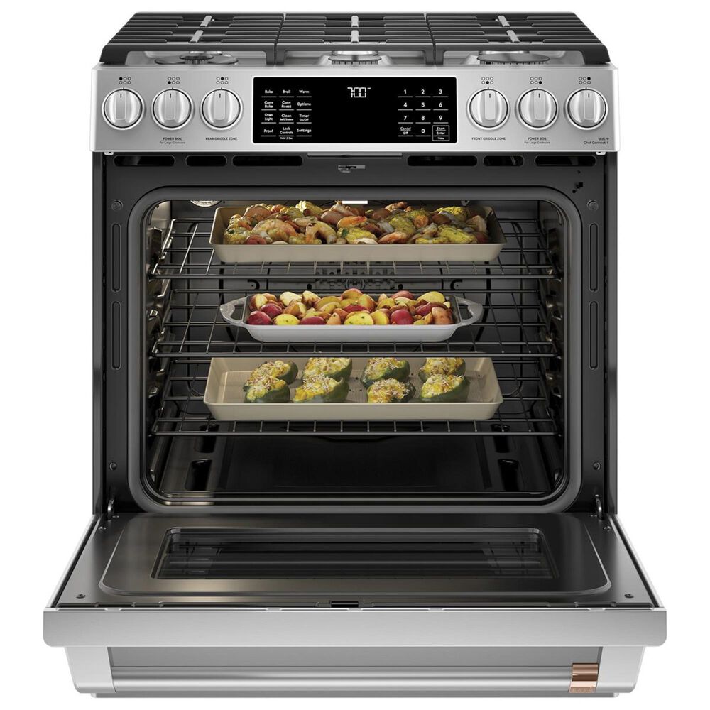 Cafe 30&quot; Slide-In Gas Range in Stainless Steel, , large