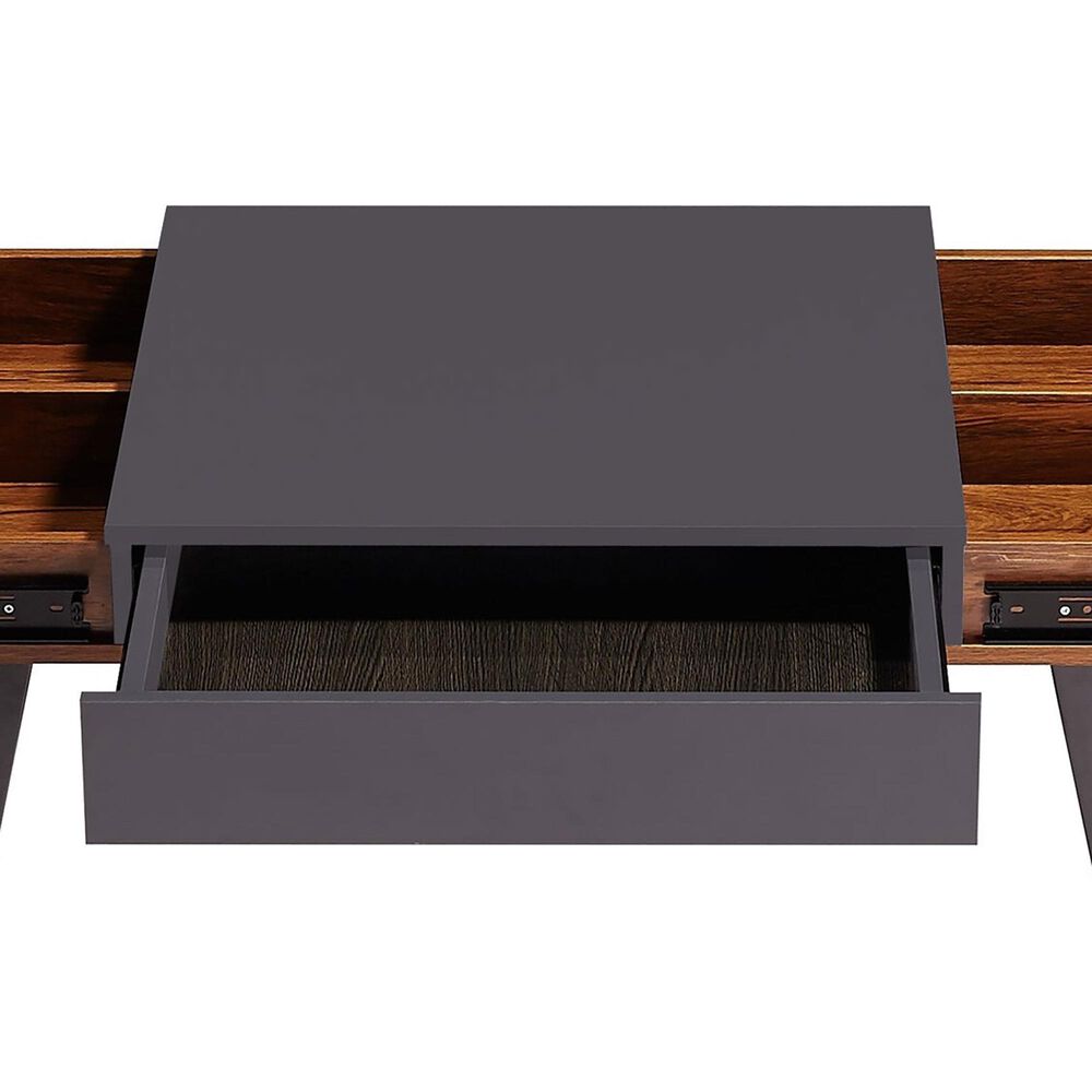 Rta Products Llc Expandable Writing Desk in Antique Mahogany and Grey, , large