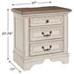 Ashley Realyn 5-Piece King Bedroom Set in Chipped White and Distressed, , large