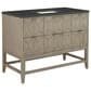James Martin Vanities Emmeline 48" Single Vanity in Pebble Oak with 3 cm Charcoal Soapstone Quartz Top, , large