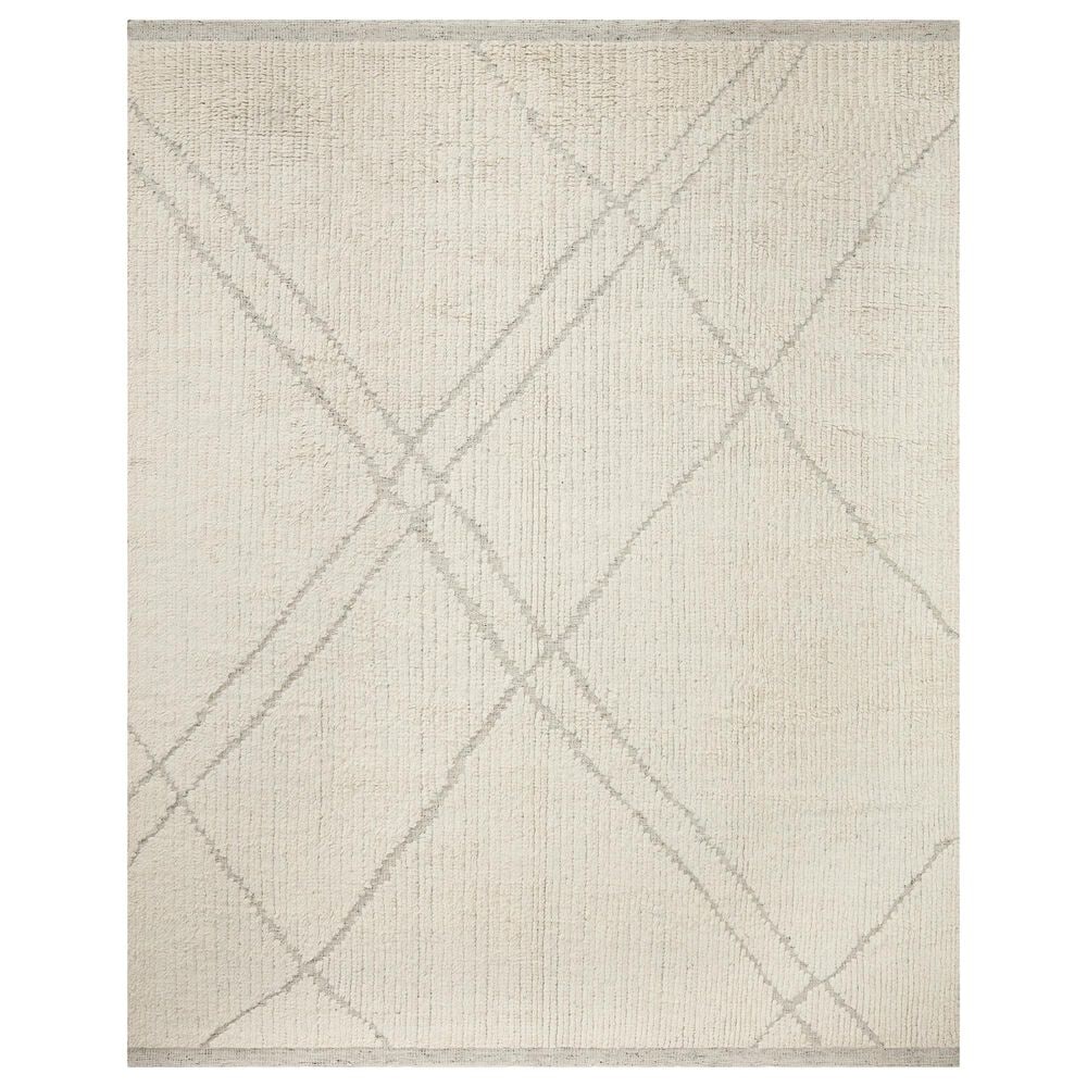 Amber Lewis x Loloi Gwyneth 6" x 9" Ivory and Silver Area Rug, , large
