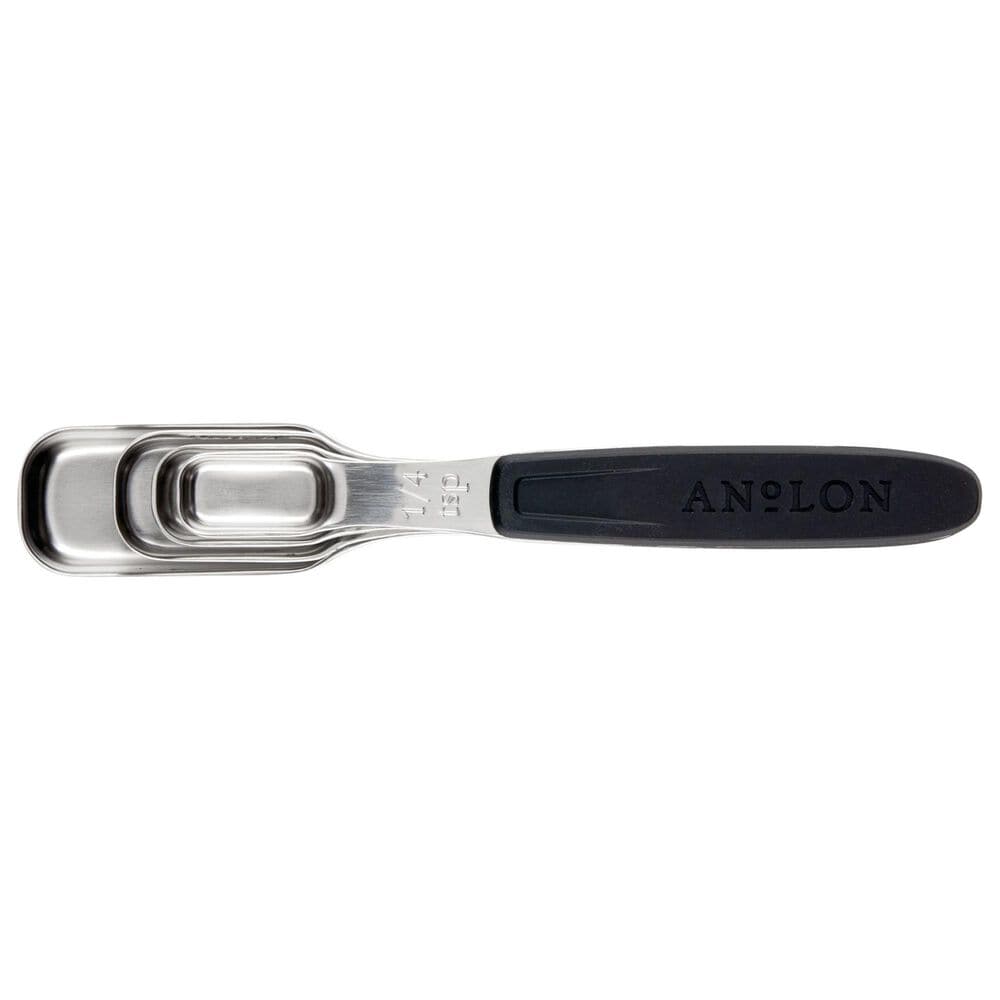 Anolon 4-Piece Magnetic Measuring Spoon Set in Stainless Steel, , large
