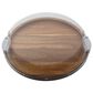 Lifetime Brands Build-a-Board Round Cutting Board with Single Compartment and Locking Lid in Natural and Clear, , large