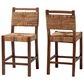 Baxton Studio Cordoba Counter Stool in Mahogany (Set of 2), , large